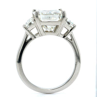 Platinum Radiant Cut Diamond 3 Stone Engagement Ring