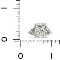 Platinum Radiant Cut Diamond 3 Stone Engagement Ring