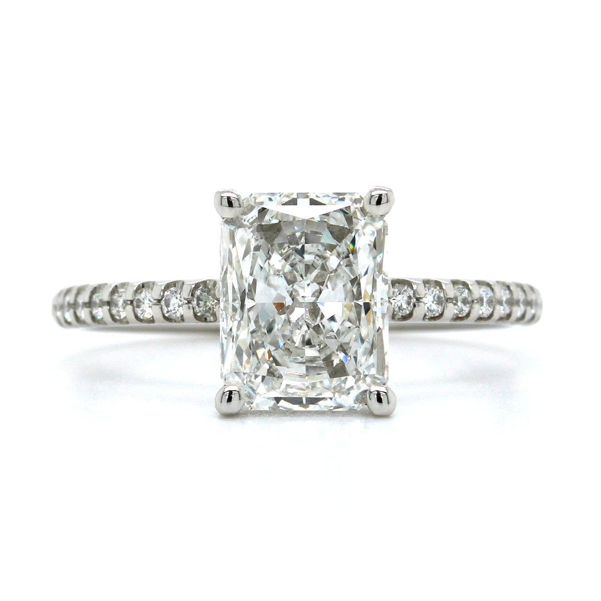Platinum Radiant Cut Diamond Engagement Ring