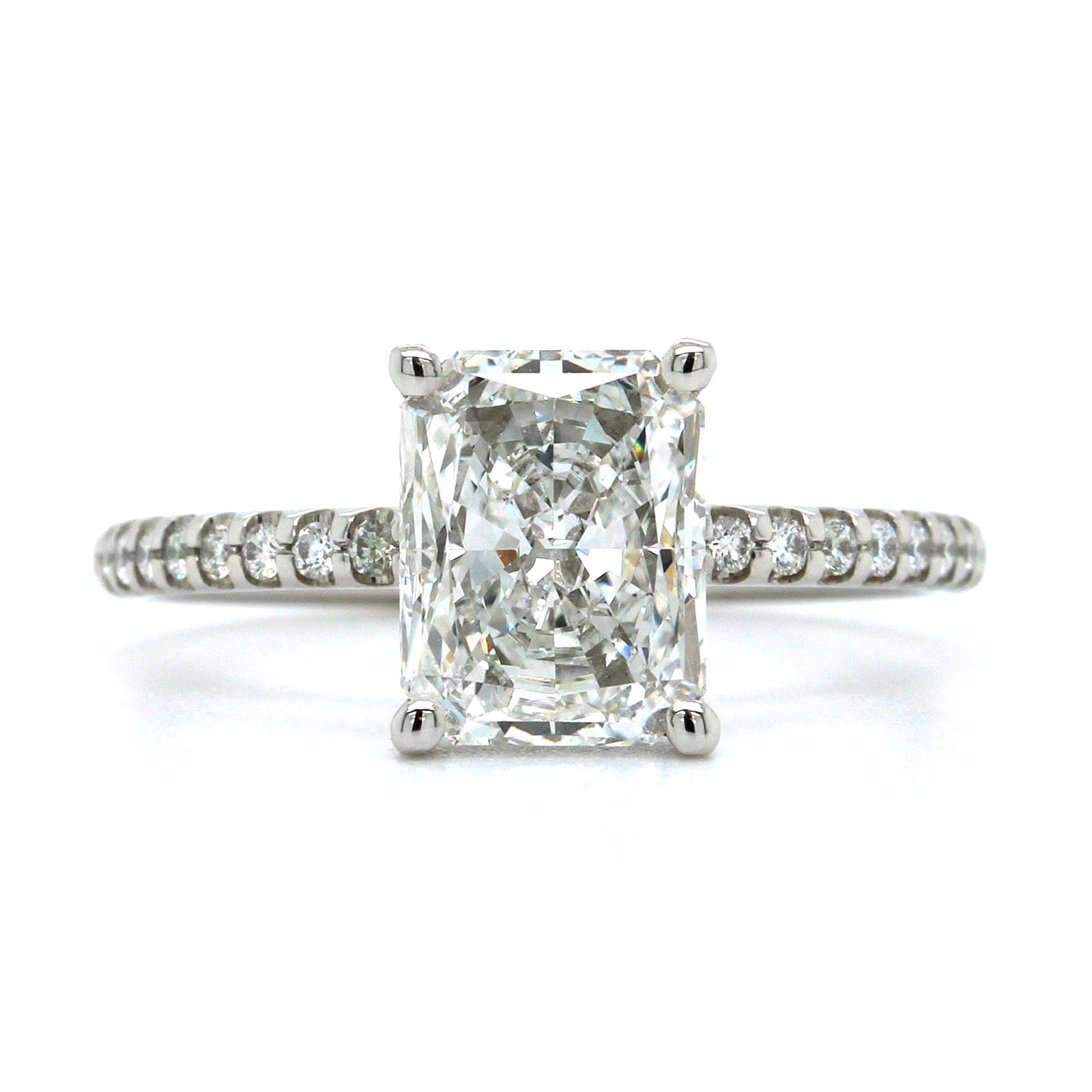 Platinum Radiant Cut Diamond Engagement Ring