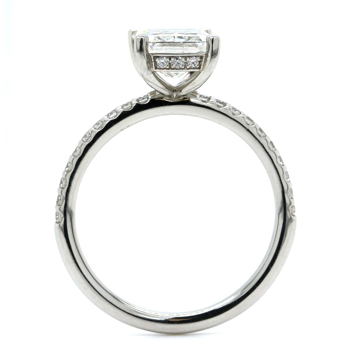 Platinum Radiant Cut Diamond Engagement Ring