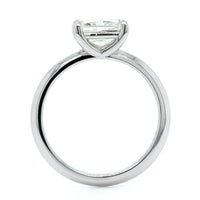 Platinum Solitaire Radiant Cut Diamond Engagement Ring