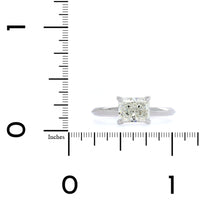 Platinum Solitaire Radiant Cut Diamond Engagement Ring