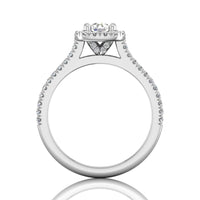 18K White Gold Halo Engagement Ring
