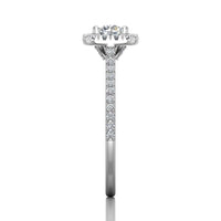 18K White Gold Halo Engagement Ring