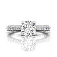 18K White Gold Diamond Engagement Ring