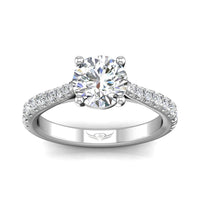 18K White Gold Diamond Engagement Ring