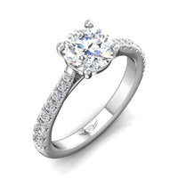 18K White Gold Diamond Engagement Ring