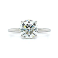 Platinum Round Diamond Hidden Halo Engagement Ring, Platinum, Long's Jewelers