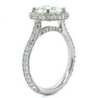 Platinum Round Diamond Halo Engagement Ring, Platinum, Long's Jewelers