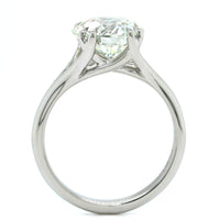 Platinum Round Diamond Split Shank Engagement Ring, Platinum, Long's Jewelers