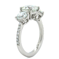 Platinum Round Diamond 3 Stone Engagement Ring, Platinum, Long's Jewelers