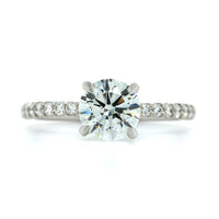 Platinum Round Cut Diamond Engagement Ring