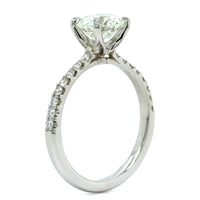 Platinum Round Cut Diamond Engagement Ring
