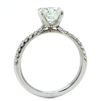 Platinum Round Cut Diamond Engagement Ring