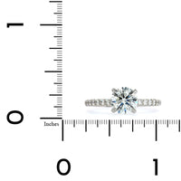 Platinum Round Cut Diamond Engagement Ring