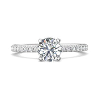 18K White Gold Diamond Engagement Ring