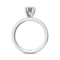 18K White Gold Diamond Engagement Ring