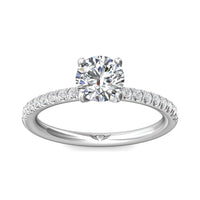 18K White Gold Diamond Engagement Ring