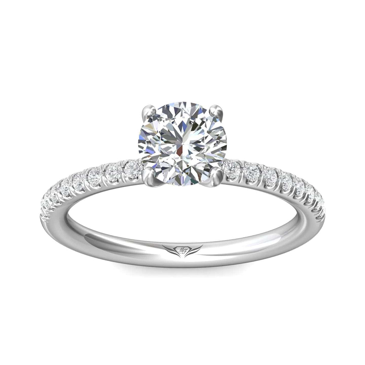 18K White Gold Diamond Engagement Ring