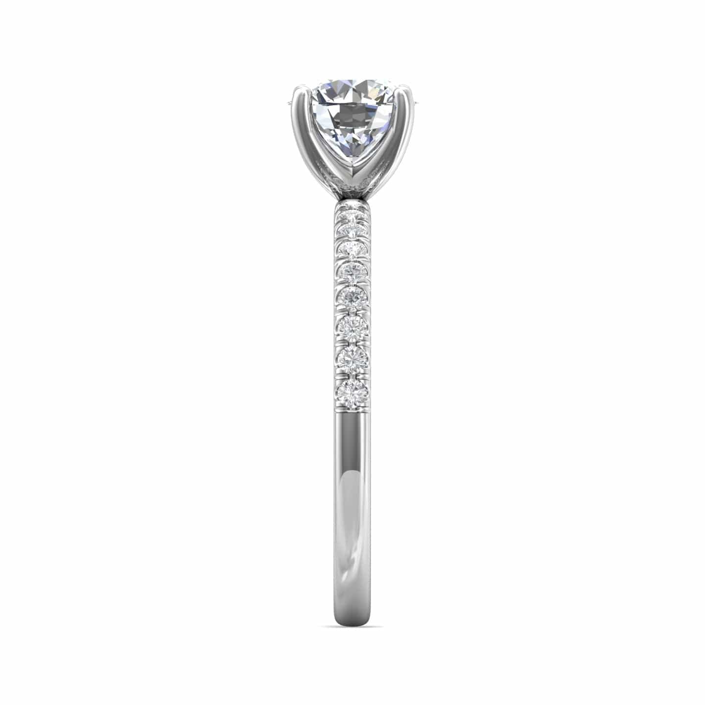 18K White Gold Diamond Engagement Ring