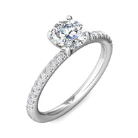 18K White Gold Diamond Engagement Ring