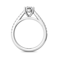 18K White Gold FlyerFit Micro Pave Engagement Ring