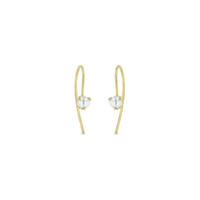 14K Yellow Gold Pearl Threader Earrings, 14k yellow gold, Long's Jewelers