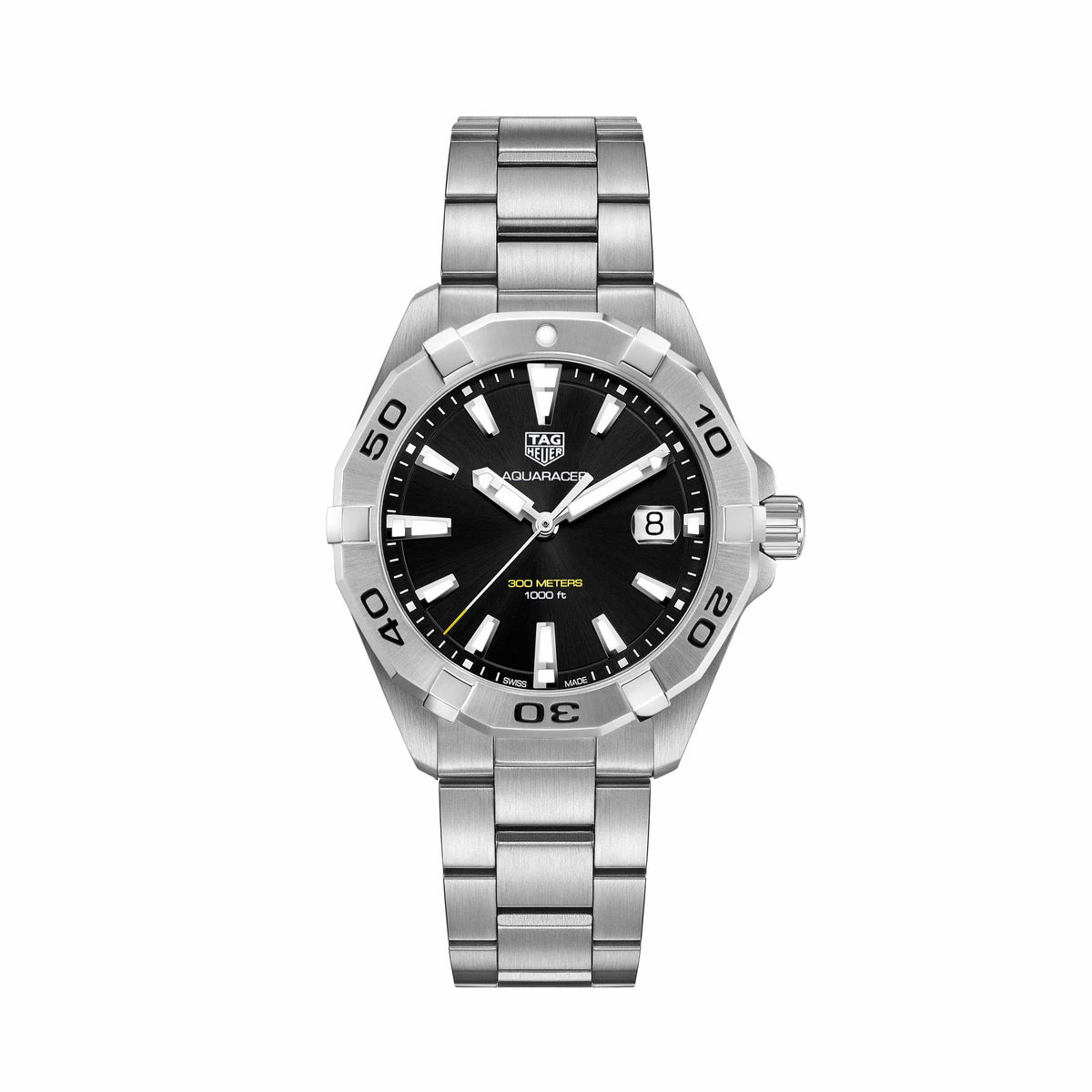 TAG Heuer Aquaracer Quartz Mens Black Steel Watch
