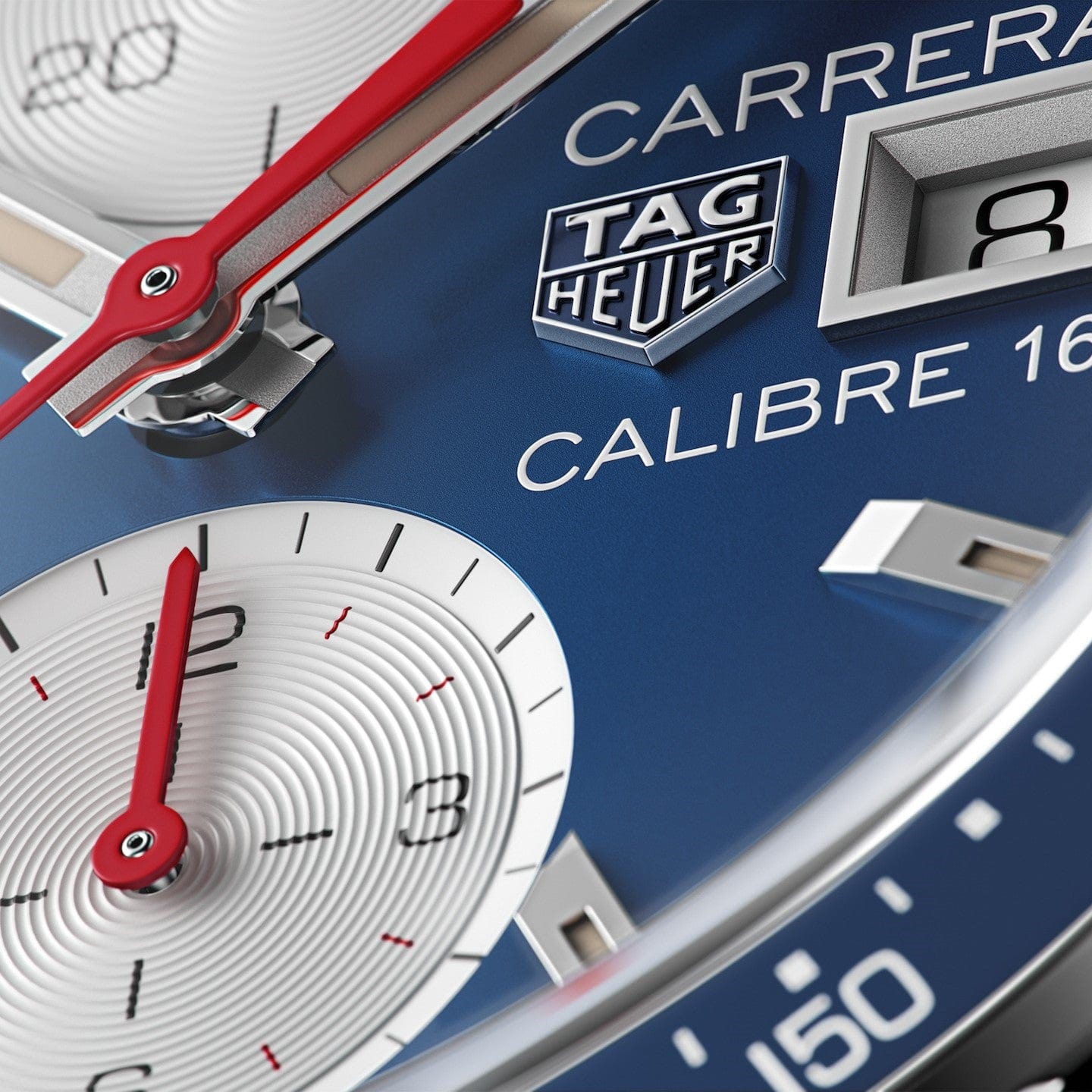 TAG Heuer Carrera Calibre 16 Automatic Mens Blue Steel Chronograph CV201AR.BA0715