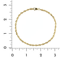14K Yellow Gold Rope Chain Bracelet