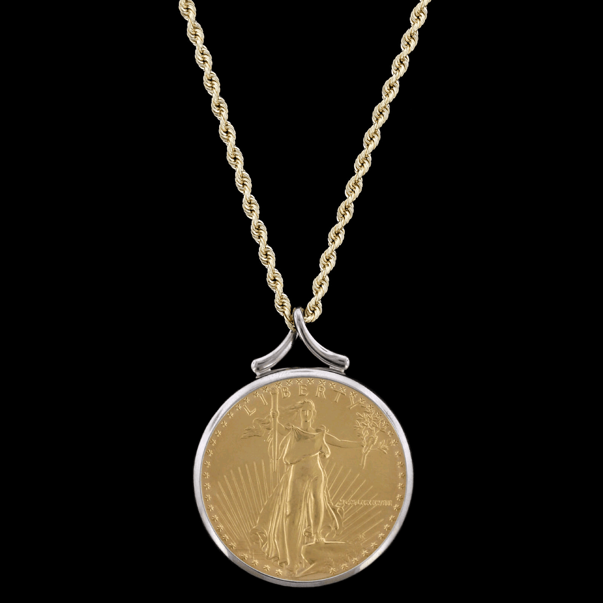18K Two-Tone $50 Coin Necklace