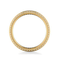 14K Yellow Gold Diamond Edge Wedding Band