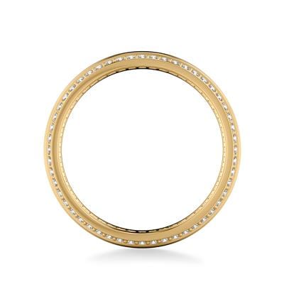 14K Yellow Gold Diamond Edge Wedding Band