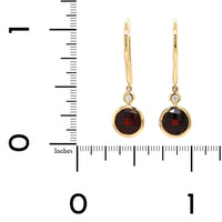 14K Yellow Gold Garnet Drop Earrings, 14k yellow gold, Long's Jewelers