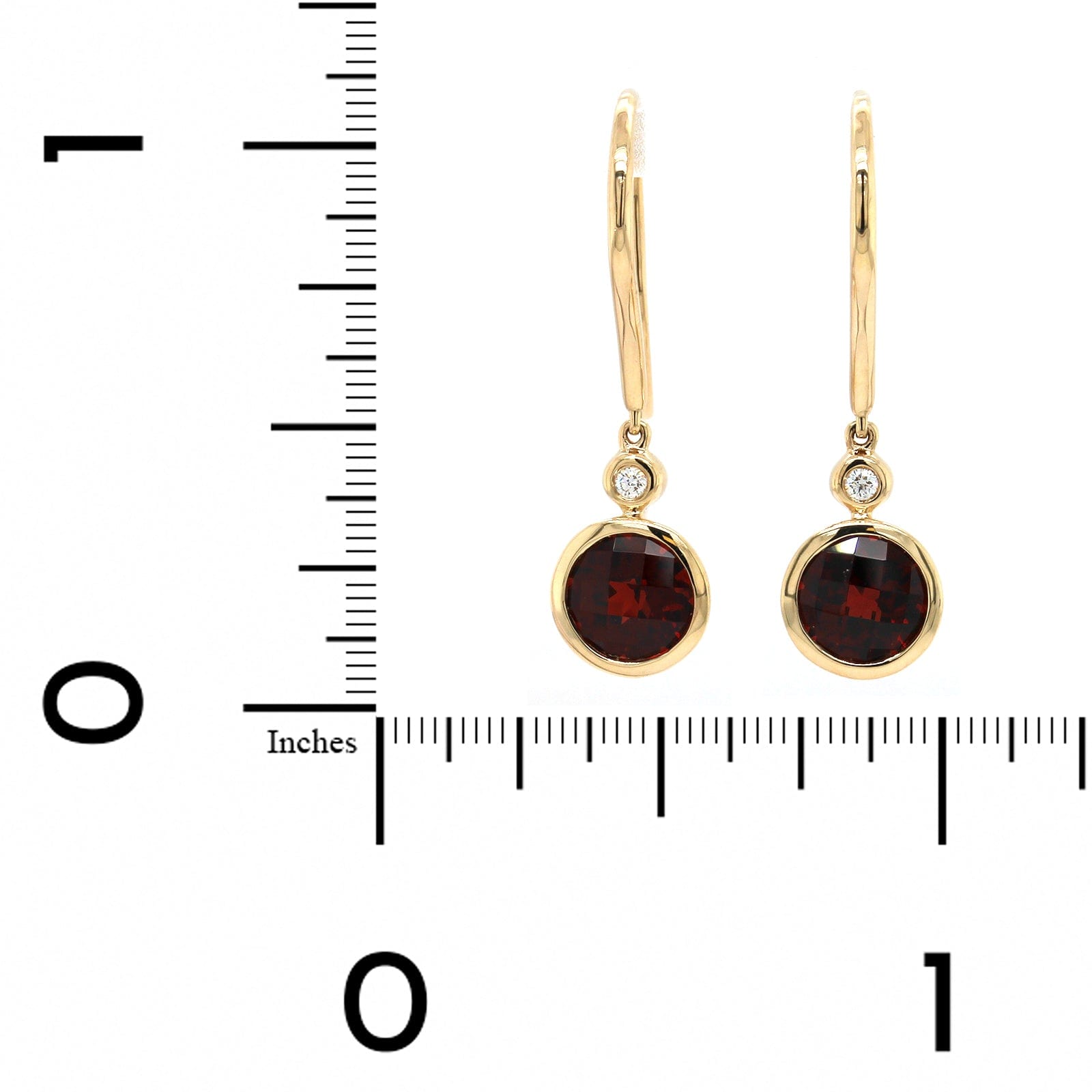 14K Yellow Gold Garnet Drop Earrings, 14k yellow gold, Long's Jewelers