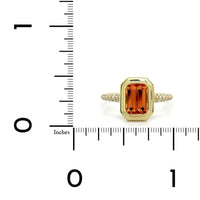 18K Yellow Gold Garnet Diamond Ring, 18k yellow gold, Long's Jewelers