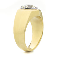 18K Yellow Gold Octagonal Diamond Ring