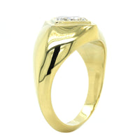 18K Yellow Gold Bezel Set Princess Cut Diamond Ring, 18k yellow gold, Long's Jewelers