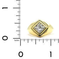 18K Yellow Gold Bezel Set Princess Cut Diamond Ring, 18k yellow gold, Long's Jewelers