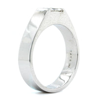 18K White Gold Princess Cut Diamond Wide Ring, 18k white gold, Long's Jewelers