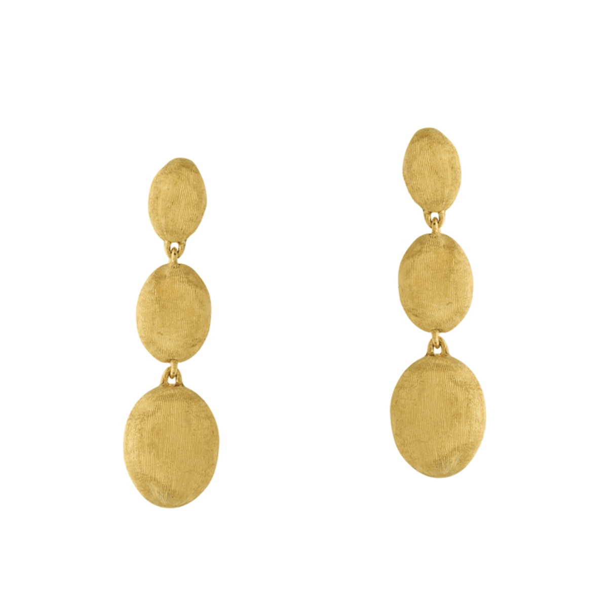 Marco Bicego Siviglia 18K Yellow Gold 3 Bean Drop Earrings