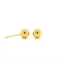 14K Yellow Gold Ball Stud Earrings