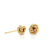 14K Yellow Gold Knot Stud Earrings