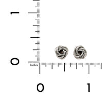 14K White Gold Knot Stud Earrings