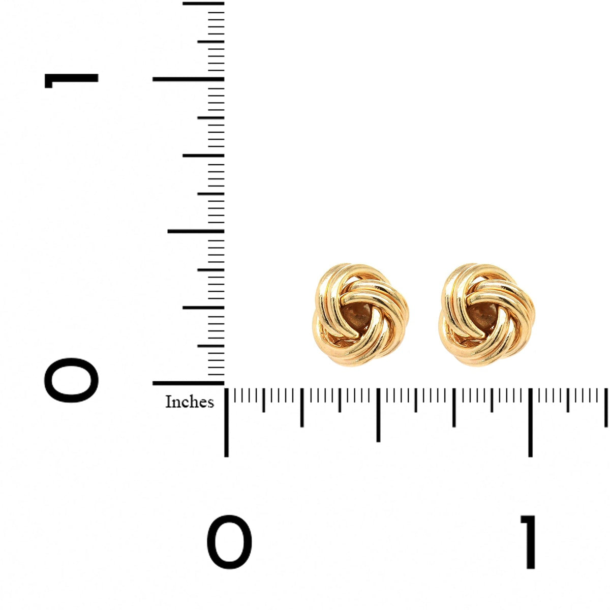 14K Yellow Gold Knot Stud Earrings