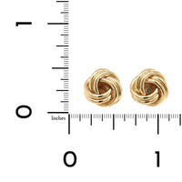 14K Yellow Gold Knot Stud Earrings