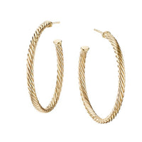 Medium Cablespira Hoop Earrings in 18K Yellow Gold
