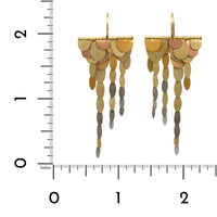 18K Tri-Color and Platinum Dangle Chandelier Earring