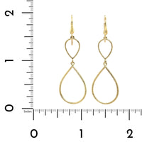 14K Yellow Gold Open Hammer Drop Earrings, 14k yellow gold, Long's Jewelers